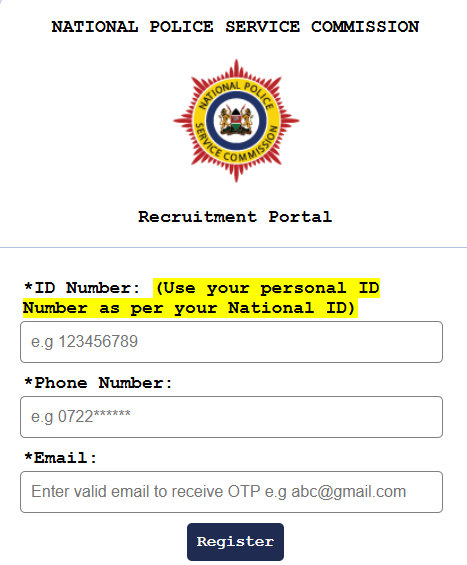 2025 Kenya Police Recruitment Portal and Requirements